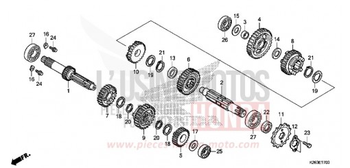 BOITE DE VITESSES MSX125F de 2015